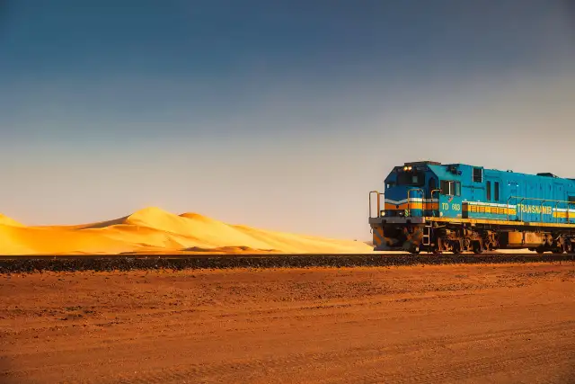 The train passes along Dune 7                                                                        — Landscapes                                                                                           | Robert Ferda Photography